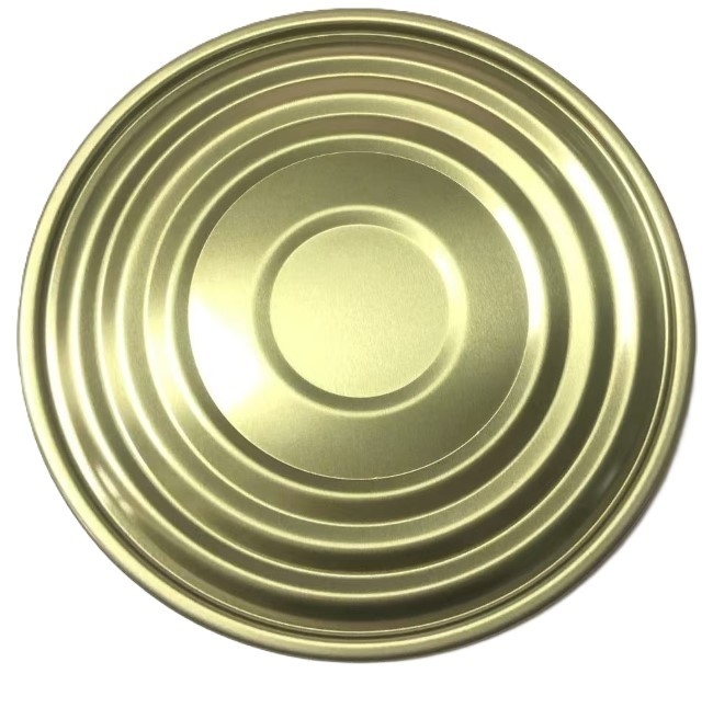 طعام التعبئة الصفيحة الصفيحة قنينة أغطية 153mm قطر 603D نهاية السفلية الذهبية البنكه BPANI