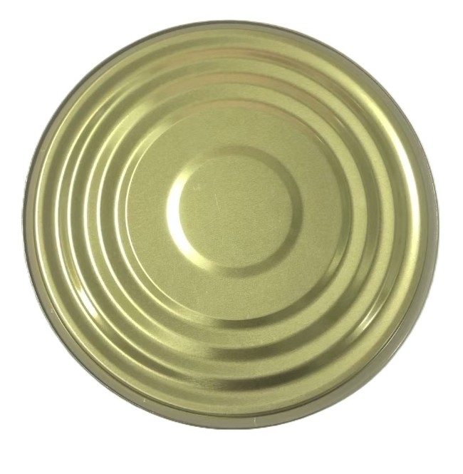 طعام التعبئة الصفيحة الصفيحة قنينة أغطية 153mm قطر 603D نهاية السفلية الذهبية البنكه BPANI