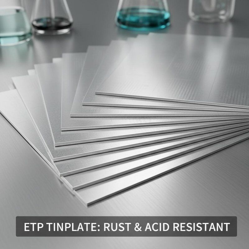 الصفيحة الصينية الكهربائية المقاومة للصدأ والحمض الصفيحة الصينية ETP ذات سمك 0.14mm-0.47mm